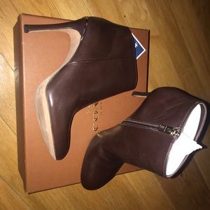 Brown Coach leather bootie NIB